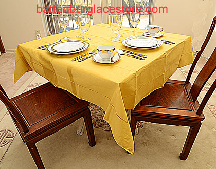 Square Tablecloth HONEY GOLD color 54 inches square.